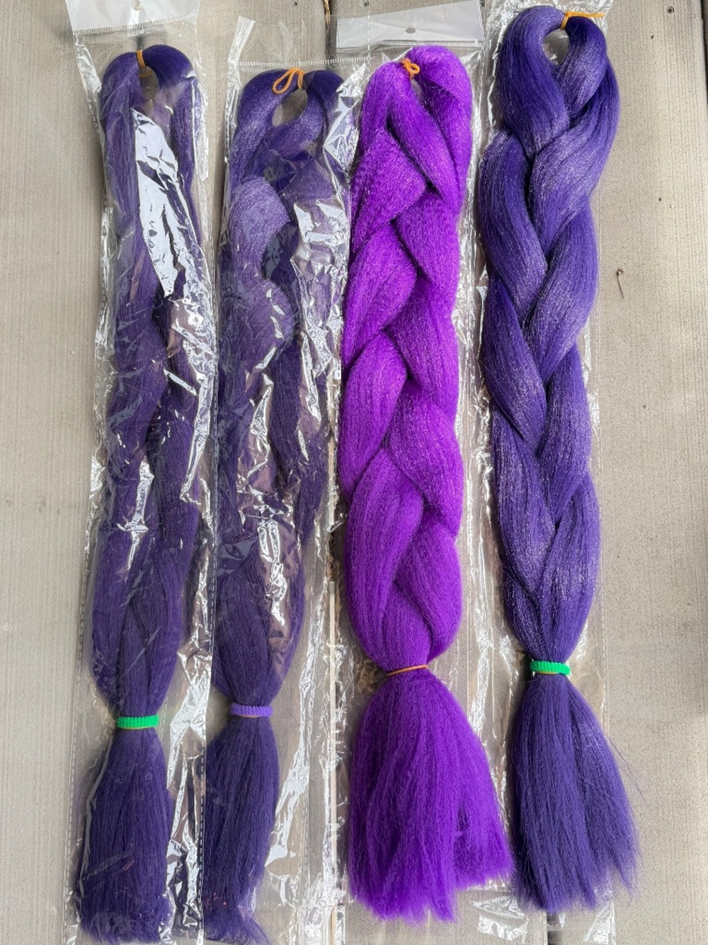 4 packs - Purple Hair - Henlon & Jumbo Braid – Lavender Amethyst violet